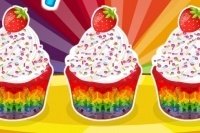Cupcakes arco iris Cupcakes arco iris