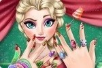 Elsa y las uñas navideñas Elsa y las uñas navideñas