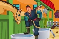 Kristoff limpiando establos Kristoff limpiando establos